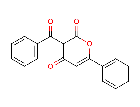 Molecular Structure of 602-98-2 (3-benzoyl-6-phenyl-2H-pyran-2,4(3H)-dione)