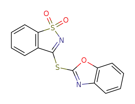 7-benzooxazol-2-ylsulfanyl-9$l^{6}-thia-8-azabicyclo[4.3.0]nona-1,3,5,7-tetraene 9,9-dioxide cas  81245-06-9