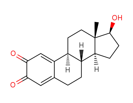 Molecular Structure of 42261-16-5 (estradiol-2,3-O-quinone)