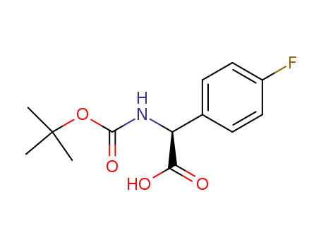 Molecular Structure of 142186-36-5 ((S)-N-BOC-4-FLUOROPHENYLGLYCINE)