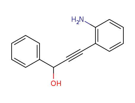 Molecular Structure of 197729-98-9 (Benzenemethanol, a-[(2-aminophenyl)ethynyl]-)