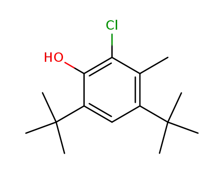 Molecular Structure of 6319-31-9 (4,6-di-tert-butyl-2-chloro-3-methylphenol)