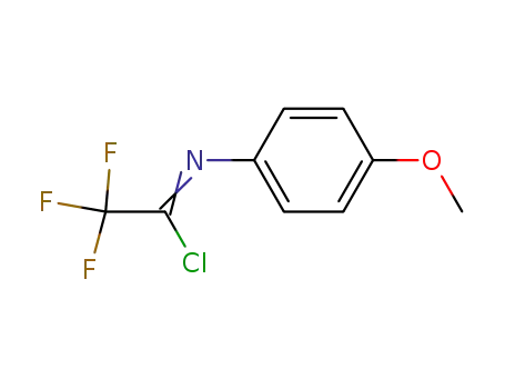 Molecular Structure of 75999-66-5 (2,2,2-TRIFLUORO-N-(4-METHOXY-PHENYL)-ACETIMIDOYL CHLORIDE)