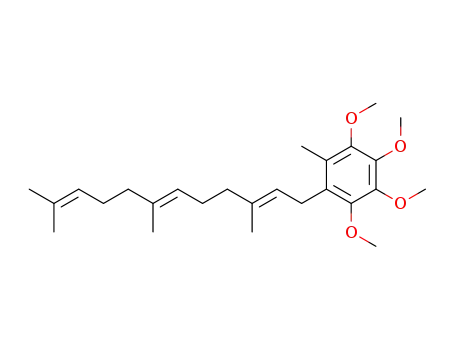 Benzene,
1,2,3,4-tetramethoxy-5-methyl-6-(3,7,11-trimethyl-2,6,10-dodecatrienyl)
-, (E,E)-