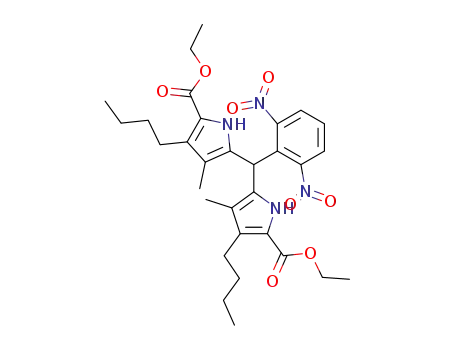 1H-Pyrrole-2-carboxylic acid,
5,5'-[(2,6-dinitrophenyl)methylene]bis[3-butyl-4-methyl-, diethyl ester