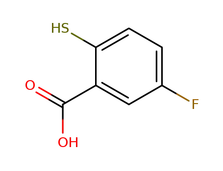 Molecular Structure of 120121-07-5 (5-FLUORO-2-MERCAPTOBENZOIC ACID)