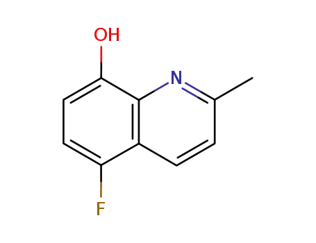 Molecular Structure of 37026-20-3 (8-Quinolinol, 5-fluoro-2-methyl-)