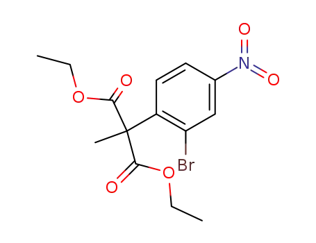 Molecular Structure of 945244-26-8 (Diethyl 2-(2-bromo-4-nitrophenyl)-2-methylmalonate)