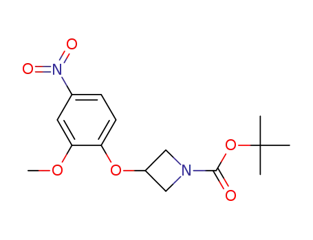 Molecular Structure of 960401-34-7 (tert-butyl 3-(2-methoxy-4-nitrophenoxy)azetidine-1-carboxylate)