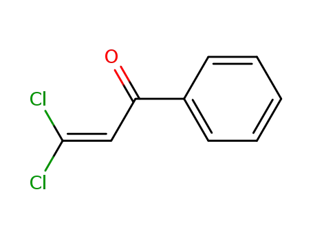 Molecular Structure of 10562-42-2 (3,3-DICHLORO-1-PHENYL-2-PROPEN-1-ONE, 97 %)