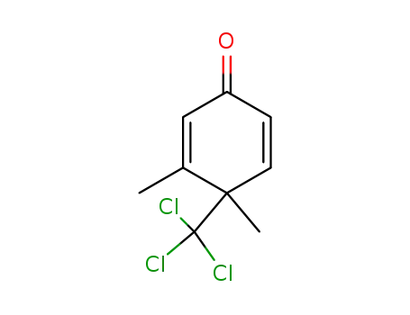 Molecular Structure of 7499-12-9 (3,4-dimethyl-4-(trichloromethyl)cyclohexa-2,5-dien-1-one)