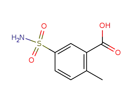 Molecular Structure of 20532-14-3 (2-Methyl-5-sulphamoylbenzoic acid)