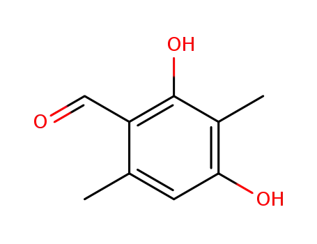 Molecular Structure of 34883-14-2 (2,4-Dihydroxy-3,6-dimethylbenzaldehyde)