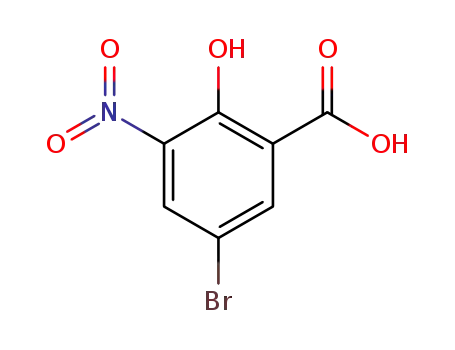 Molecular Structure of 10169-50-3 (5-Bromo-2-hydroxy-3-nitrobenzoic acid)