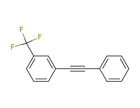Molecular Structure of 126309-76-0 (Benzene, 1-(phenylethynyl)-3-(trifluoromethyl)-)