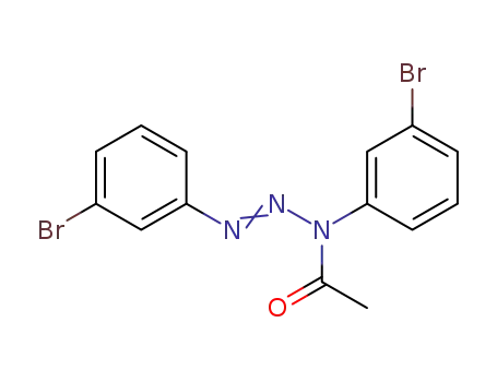 Molecular Structure of 91731-85-0 (1-Triazene, 3-acetyl-1,3-bis(3-bromophenyl)-)