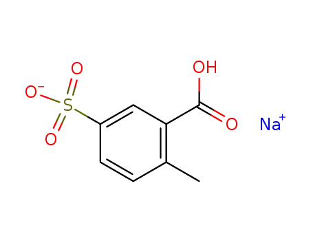 Molecular Structure of 52238-48-9 (Benzoic acid, 2-methyl-5-sulfo-, monosodium salt)