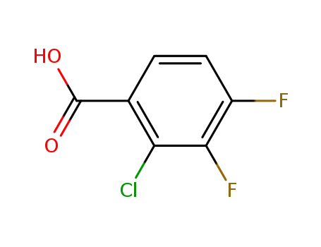 Molecular Structure of 150444-93-2 (2-chloro-3,4-difluorobenzoic acid)