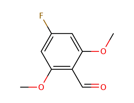 Molecular Structure of 139549-11-4 (Benzaldehyde, 4-fluoro-2,6-dimethoxy-)