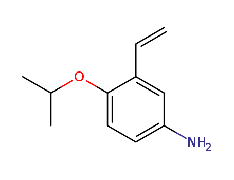 Molecular Structure of 921194-46-9 (Benzenamine, 3-ethenyl-4-(1-methylethoxy)-)