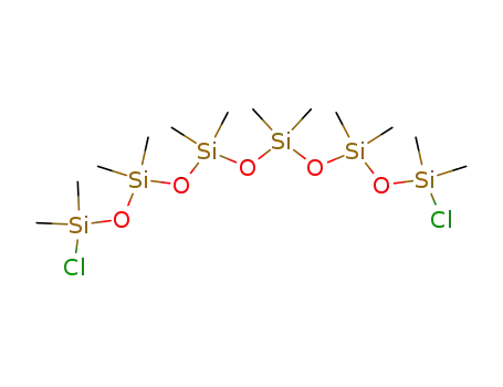 Molecular Structure of 16106-81-3 (1,11-Dichloro-1,1,3,3,5,5,7,7,9,9,11,11-dodecamethylhexasiloxane)
