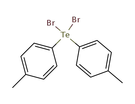 Molecular Structure of 4533-03-3 (Bis(p-tolyl)dibromotellurium(IV))
