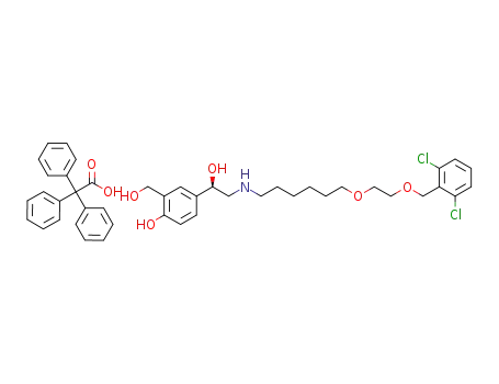 Benzeneacetic acid, α,α-diphenyl-, compd. with (α1R)-α1-[[[6-[2-[(2,6-dichlorophenyl)methoxy]ethoxy]hexyl]amino]methyl]-4-hydroxy-1,3-benzenedimethanol (1:1)
