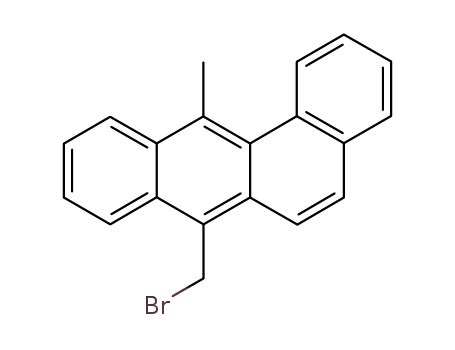 Molecular Structure of 16238-56-5 (Benz(a)anthracene, 7-bromomethyl-12-methyl.)