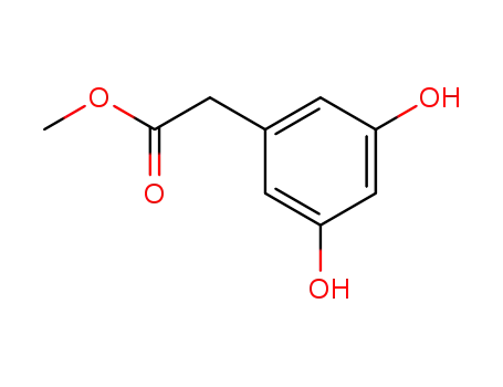 Molecular Structure of 4724-10-1 (Methyl 3,5-dihydroxyphenylacetate)
