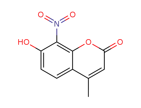 Molecular Structure of 19037-69-5 (7-HYDROXY-4-METHYL-8-NITROCOUMARIN)