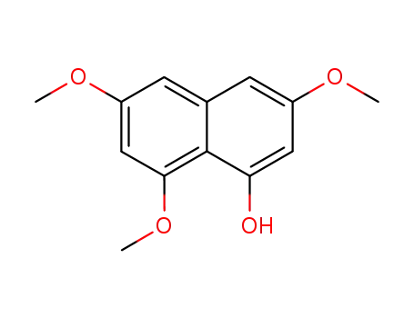 Molecular Structure of 13586-04-4 (1-Naphthalenol, 3,6,8-trimethoxy-)