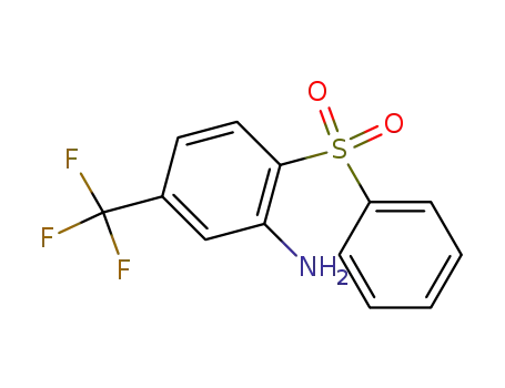 Molecular Structure of 7130-25-8 (2-(phenylsulfonyl)-5-(trifluoromethyl)aniline)