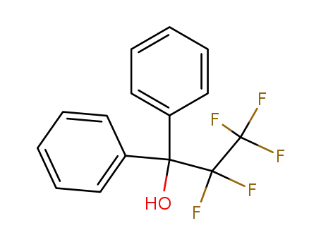 Molecular Structure of 337-33-7 (2,2,3,3,3-PENTAFLUORO-1,1-(DIPHENYL)PROPANE-1-OL)