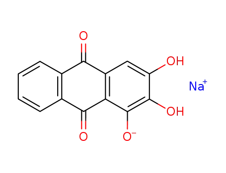 Molecular Structure of 84501-58-6 (1,2,3-Trihydroxyanthraquinone, sodium salt)
