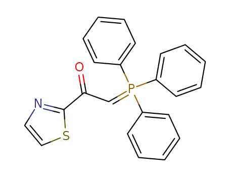 Molecular Structure of 136029-15-7 (Ethanone, 1-(2-thiazolyl)-2-(triphenylphosphoranylidene)-)