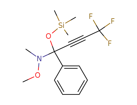 Benzenemethanamine,
N-methoxy-N-methyl-a-(3,3,3-trifluoro-1-propynyl)-a-[(trimethylsilyl)oxy]-