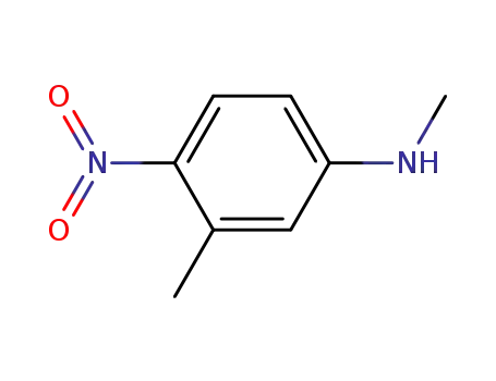 Molecular Structure of 52177-10-3 (Benzenamine, N,3-dimethyl-4-nitro-)
