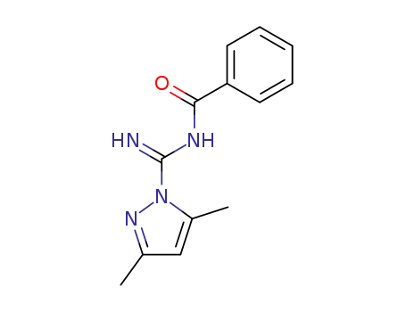 Molecular Structure of 51883-88-6 (N-[(E)-amino(3,5-dimethyl-1H-pyrazol-1-yl)methylidene]benzamide)