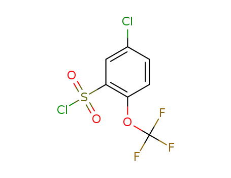 Molecular Structure of 77797-64-9 (Benzenesulfonyl chloride, 5-chloro-2-(trifluoromethoxy)-)
