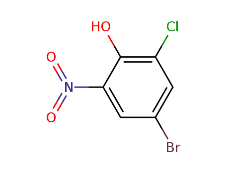 Molecular Structure of 58349-01-2 (4-BROMO-2-CHLORO-6-NITROPHENOL)