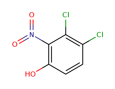 Molecular Structure of 65152-06-9 (Phenol, 3,4-dichloro-2-nitro-)
