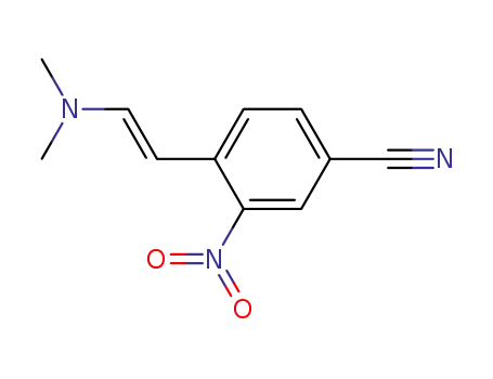 Molecular Structure of 61293-30-9 (Benzonitrile, 4-[2-(dimethylamino)ethenyl]-3-nitro-, (E)-)