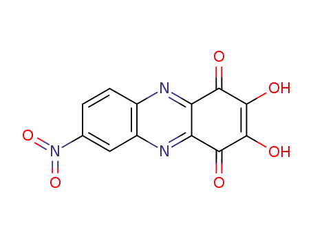 Molecular Structure of 23774-18-7 (2,3-Dihydroxy-7-nitro-1,4-phenazinedione)