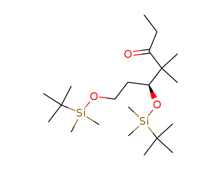 Molecular Structure of 187527-25-9 ((5S)-5,7-BIS-[(TERT-BUTYLDIMETHYLSILYL)OXY]-4,4-DIMETHYLHEPTAN-3-ONE)