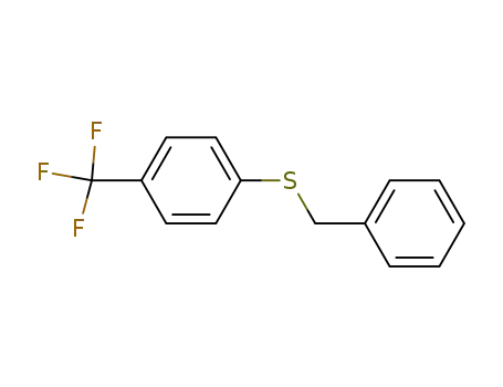 Molecular Structure of 108789-37-3 (Benzene, 1-[(phenylmethyl)thio]-4-(trifluoromethyl)-)