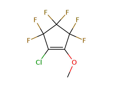 Molecular Structure of 336-34-5 (1-CHLORO-3,3,4,4,5,5-HEXAFLUORO-2-METHOXYCYCLOPENTENE)