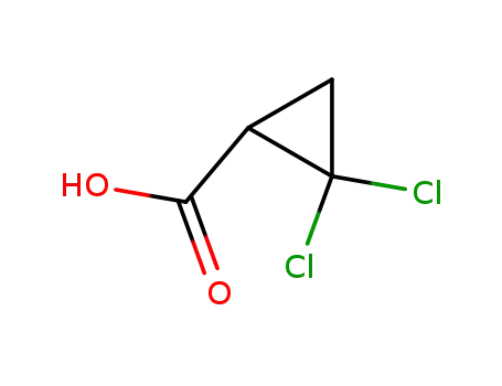 Molecular Structure of 5365-14-0 (2,2-DICHLORO-CYCLOPROPANECARBOXYLIC ACID)