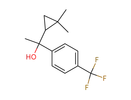 Molecular Structure of 61971-68-4 (Benzenemethanol,
a-(2,2-dimethylcyclopropyl)-a-methyl-4-(trifluoromethyl)-)
