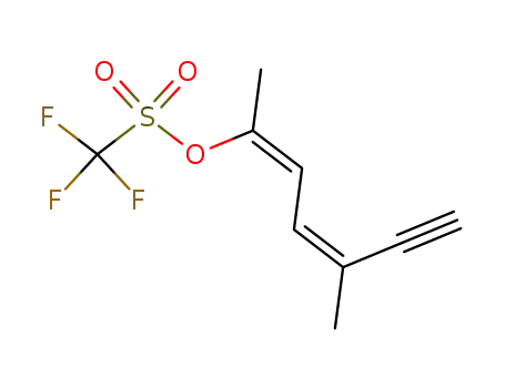 Molecular Structure of 93362-60-8 (Methanesulfonic acid, trifluoro-, 1,4-dimethyl-1,3-hexadien-5-ynyl ester,
(Z,Z)-)