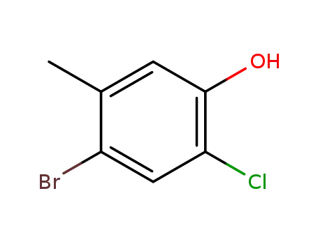 Molecular Structure of 319473-24-0 (4-bromo-2-chloro-5-methylphenol)